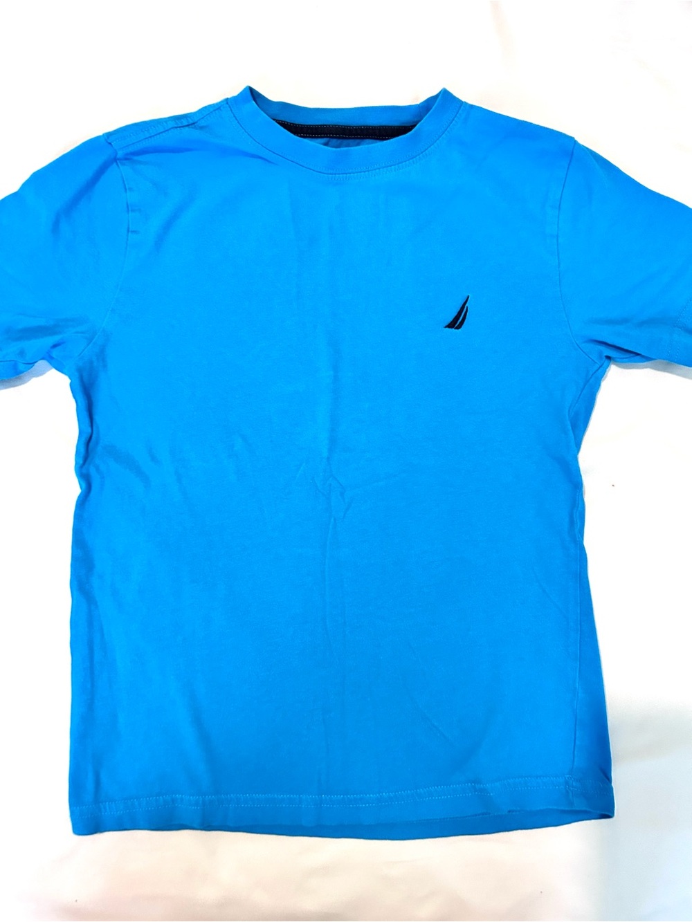 Nautica Blue Short Sleeve Tee with Sail Logo
